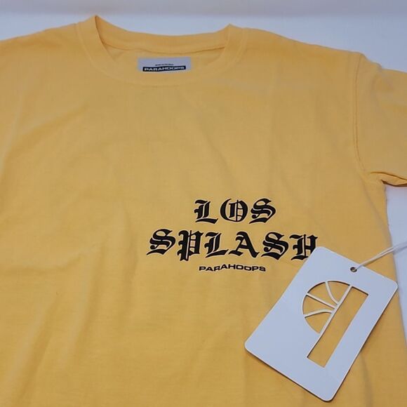 Mens Yellow Parahoops Graphic Tee - Picture 2 of 3